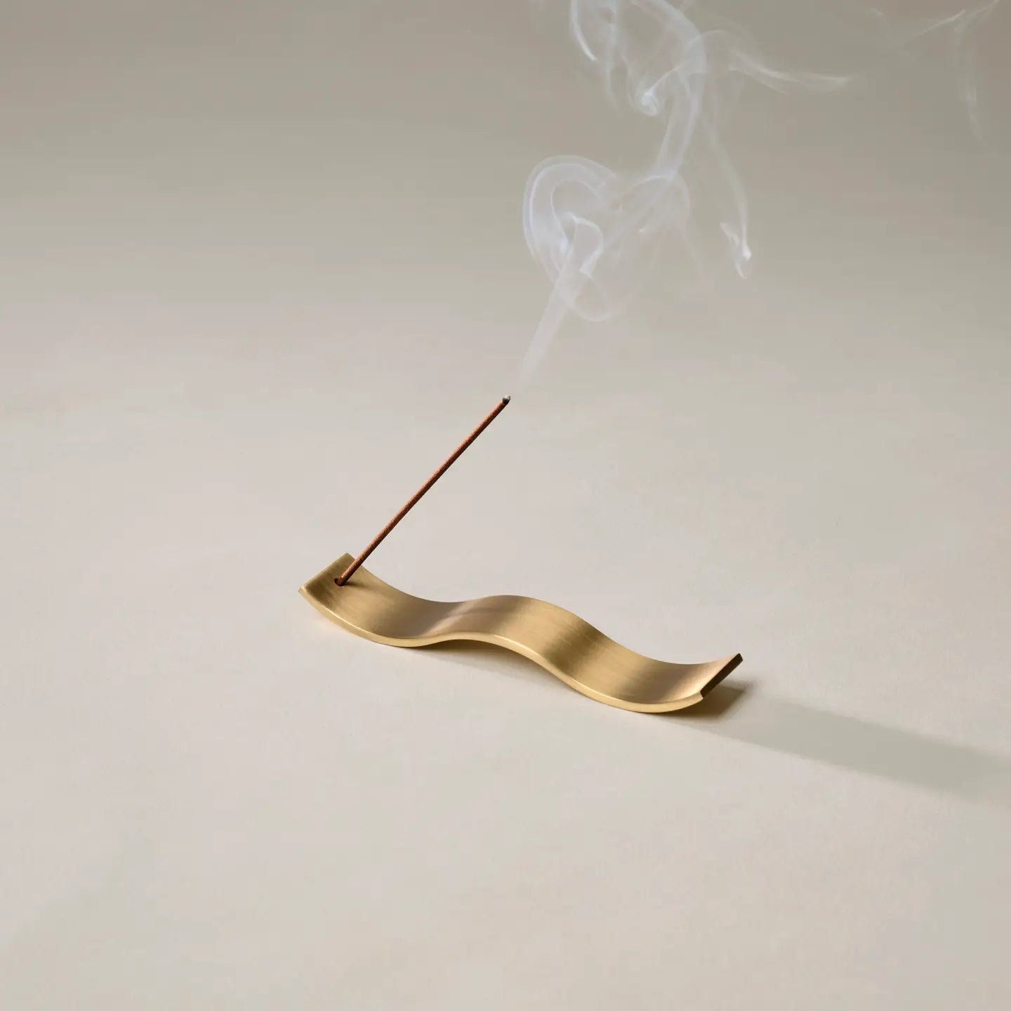 GENTLE HABITS - Brass Wave Incense Holder