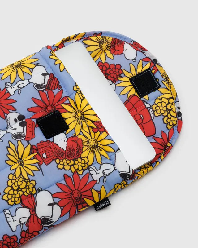 BAGGU Puffy Laptop Sleeve 13"/ 14" - Floral Snoopy