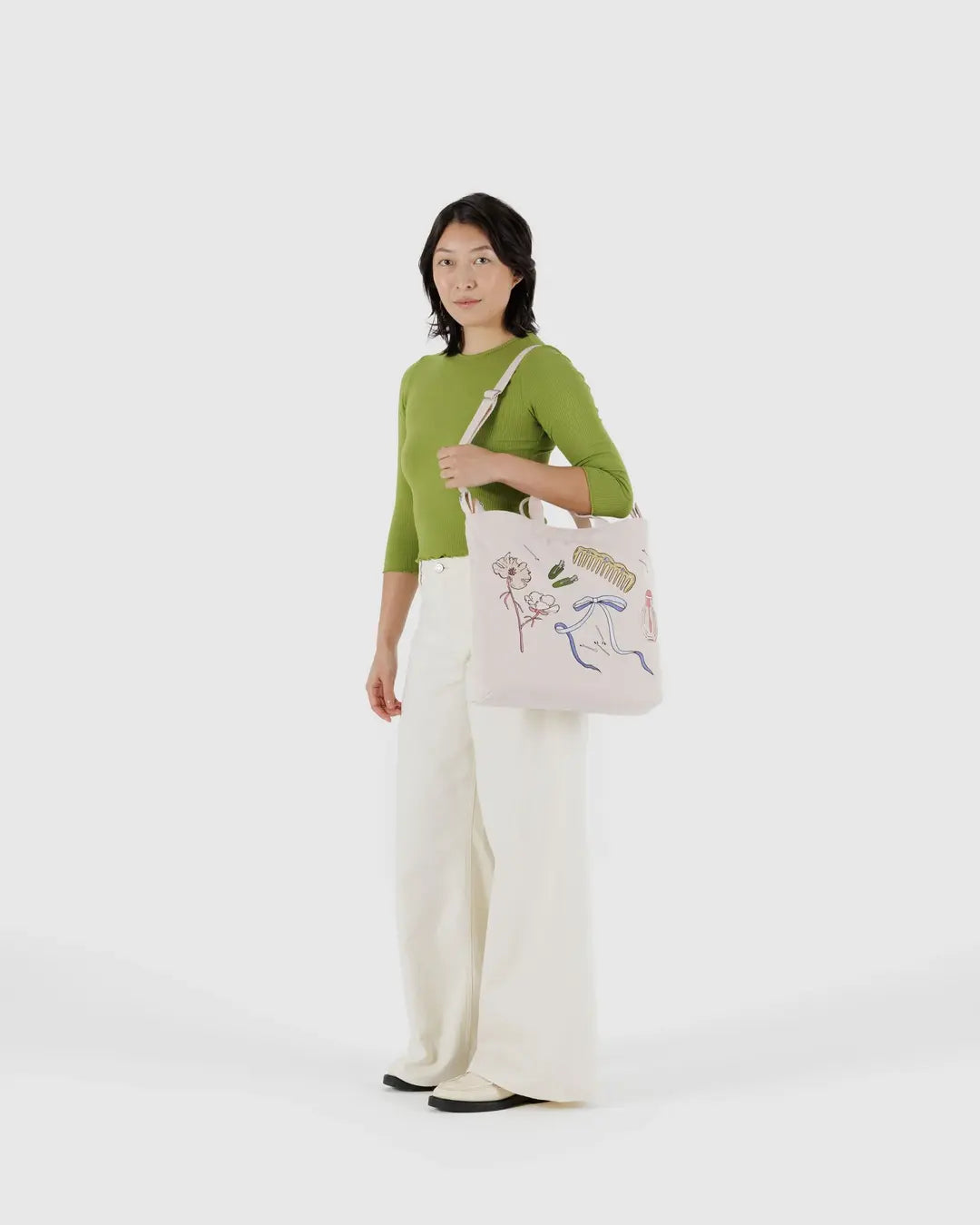 BAGGU Horizontal Zip Duck Bag - Embroidered Get Ready With Me