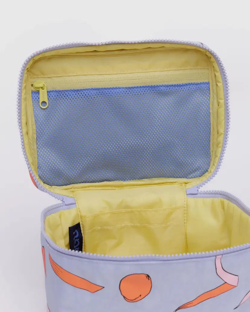 BAGGU Large Cosmetic Case- Apricots & Ribbons