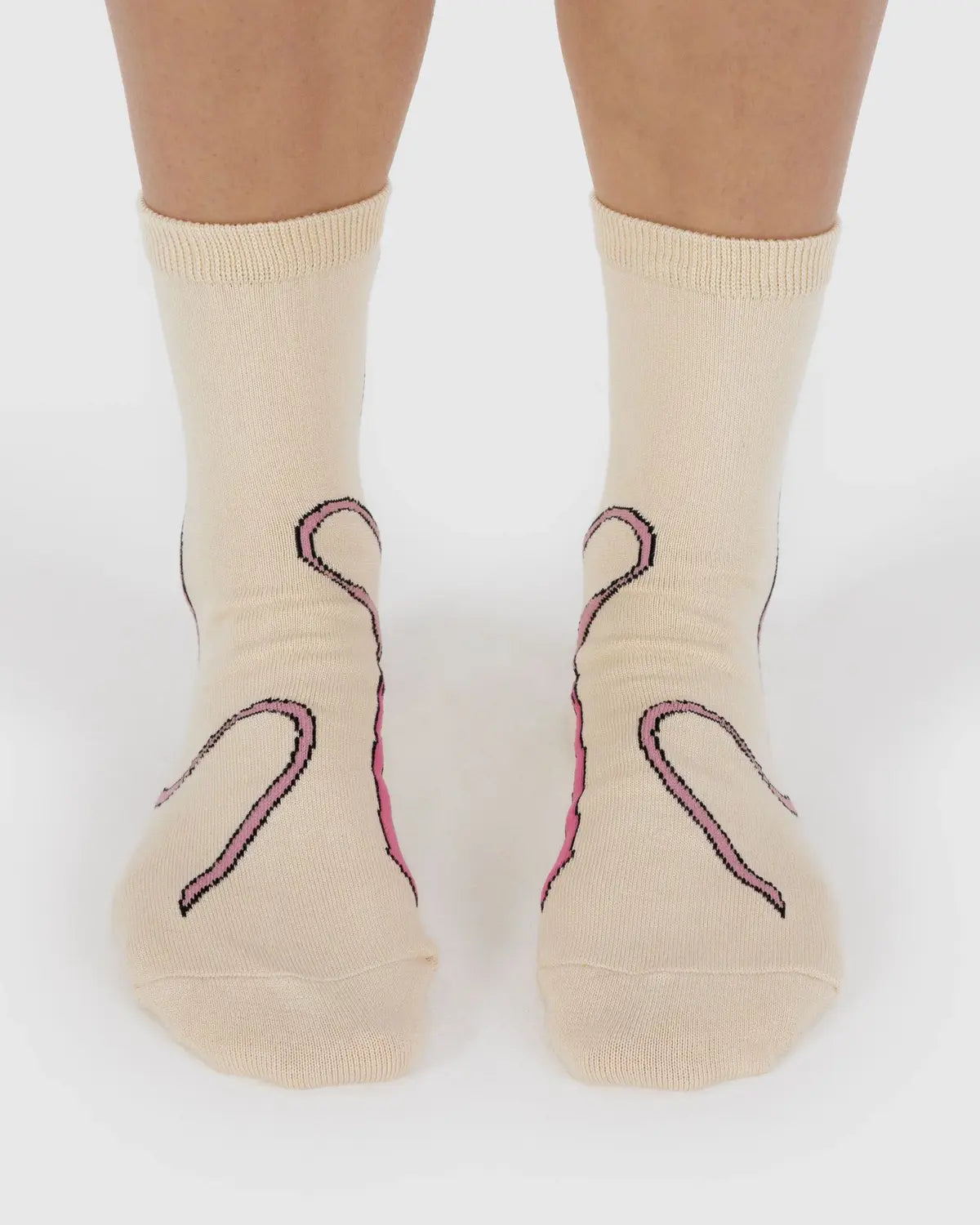 BAGGU Crew Sock - Pink Bow