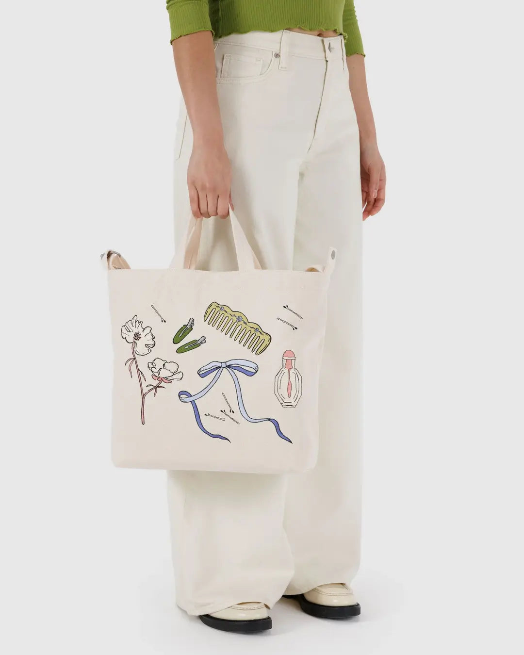 BAGGU Horizontal Zip Duck Bag - Embroidered Get Ready With Me
