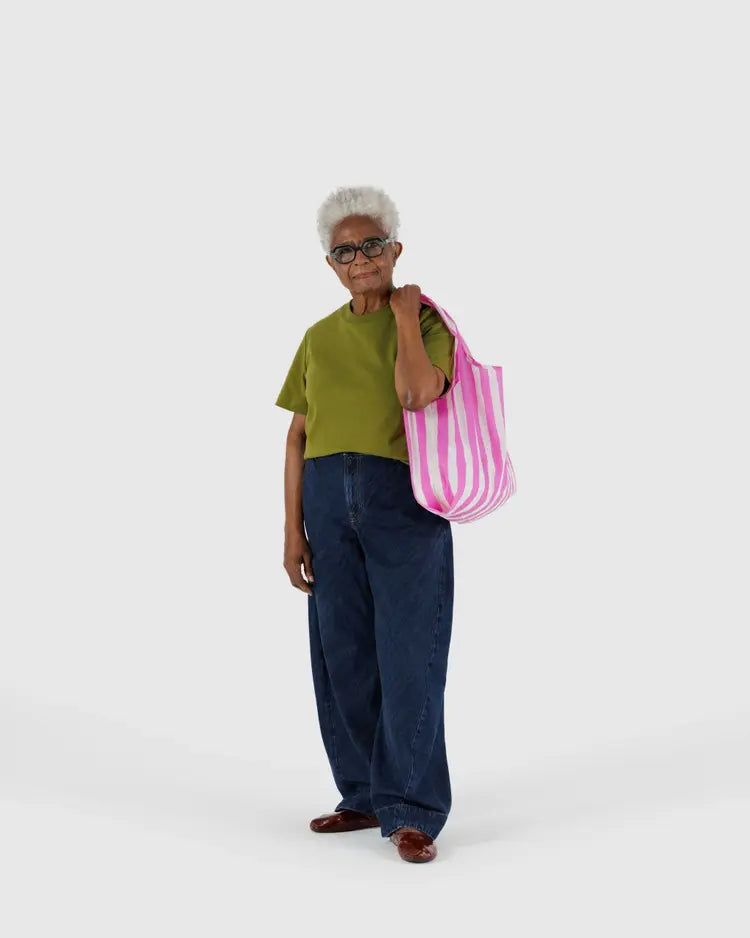 BAGGU Standard Bag - Pink Painted Stripe