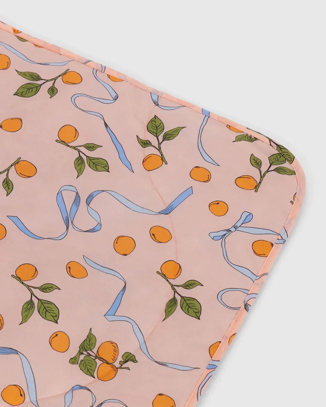 BAGGU Puffy Picnic Blanket - Apricots & Ribbons