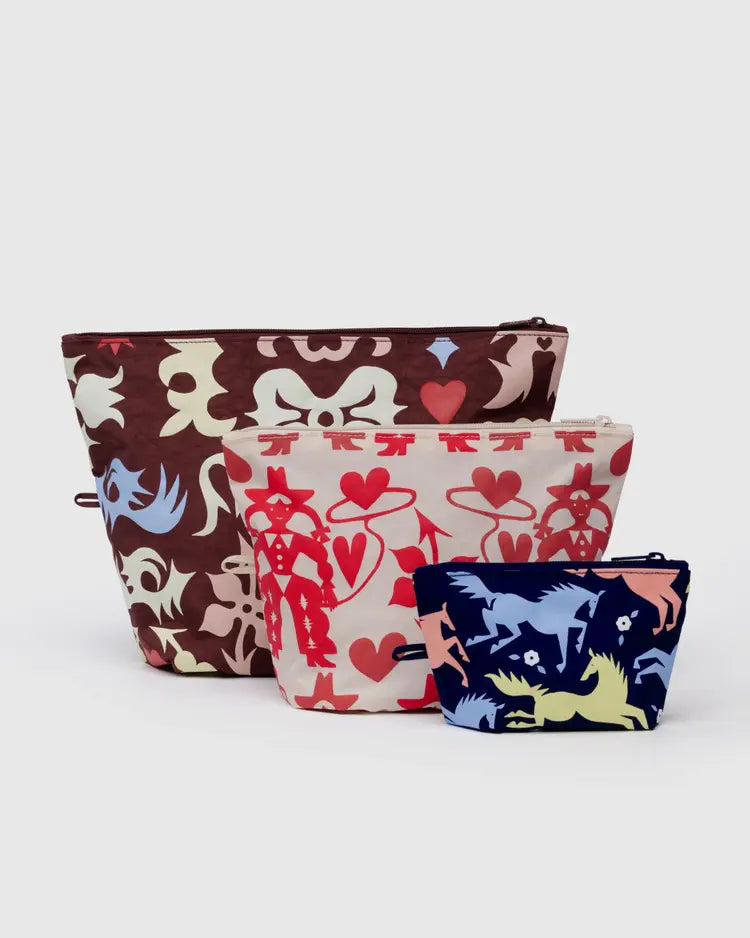 BAGGU - Go Pouch Set - Western Cut Outs