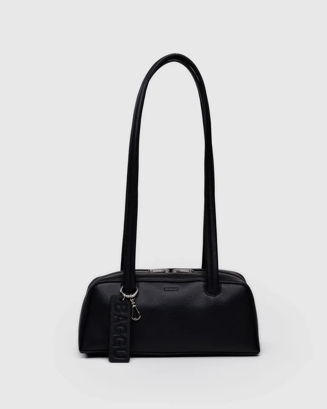 BAGGU - Small Recycled Leather Bowler Bag - Black