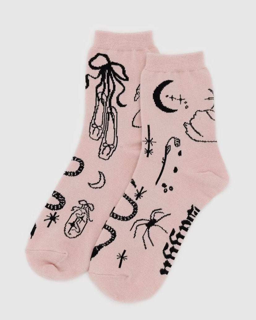 BAGGU Crew Sock - Ballet Icons