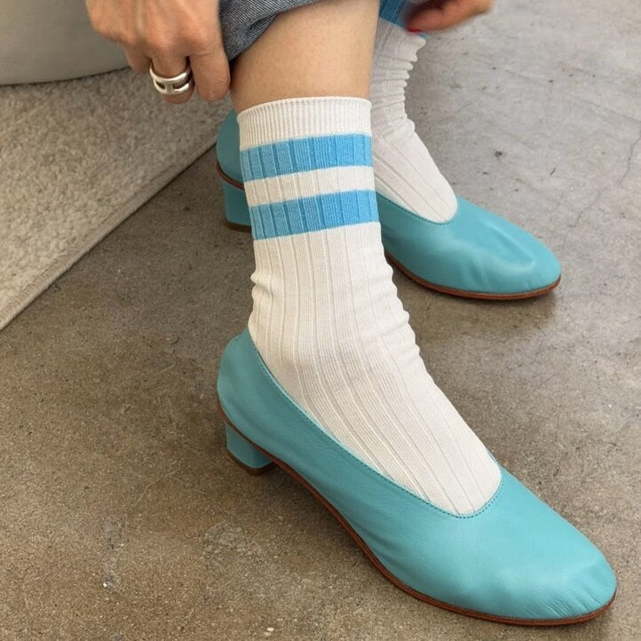 LE BON SHOPPE - Her Socks Blue Stripe