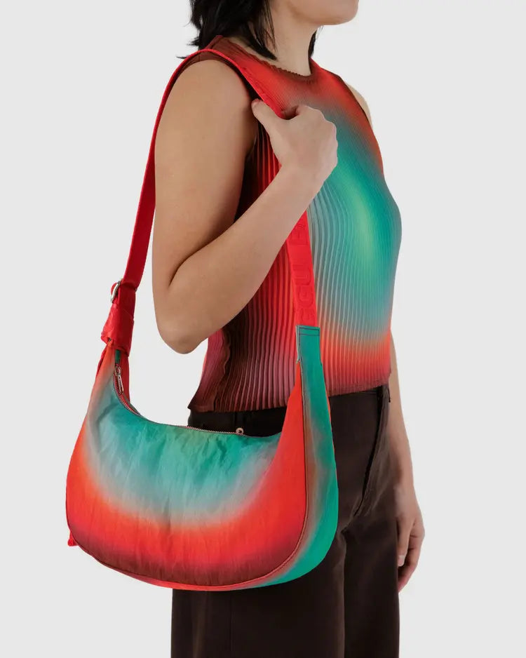 BAGGU - Medium Nylon Crescent Bag - Rain - Julia Heuer