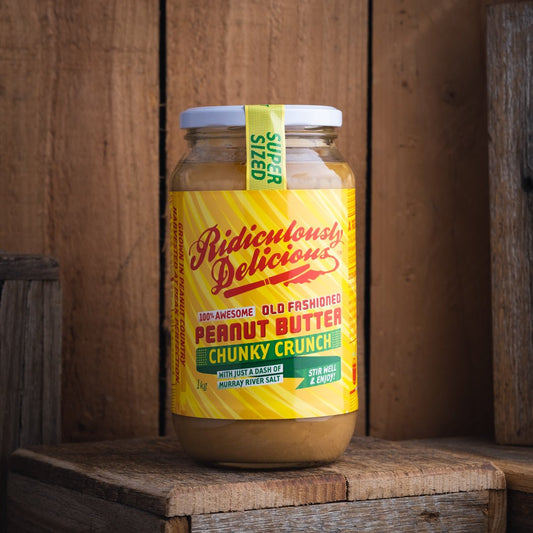 Ridiculously deliciousRIDICULOUSLY DELICIOUS Chunky Crunch Peanut Butter 1KG SUPER SIZEDPreston Apothecary