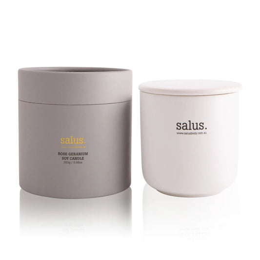 SALUSSALUS Rose Geranium Soy CandlePreston Apothecary