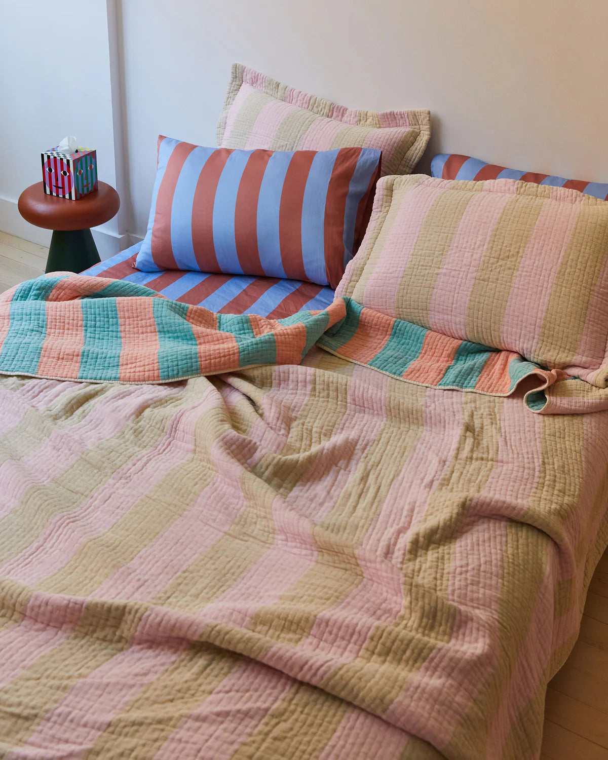 DUSEN DUSEN Coverlet Set | Warm Stripe