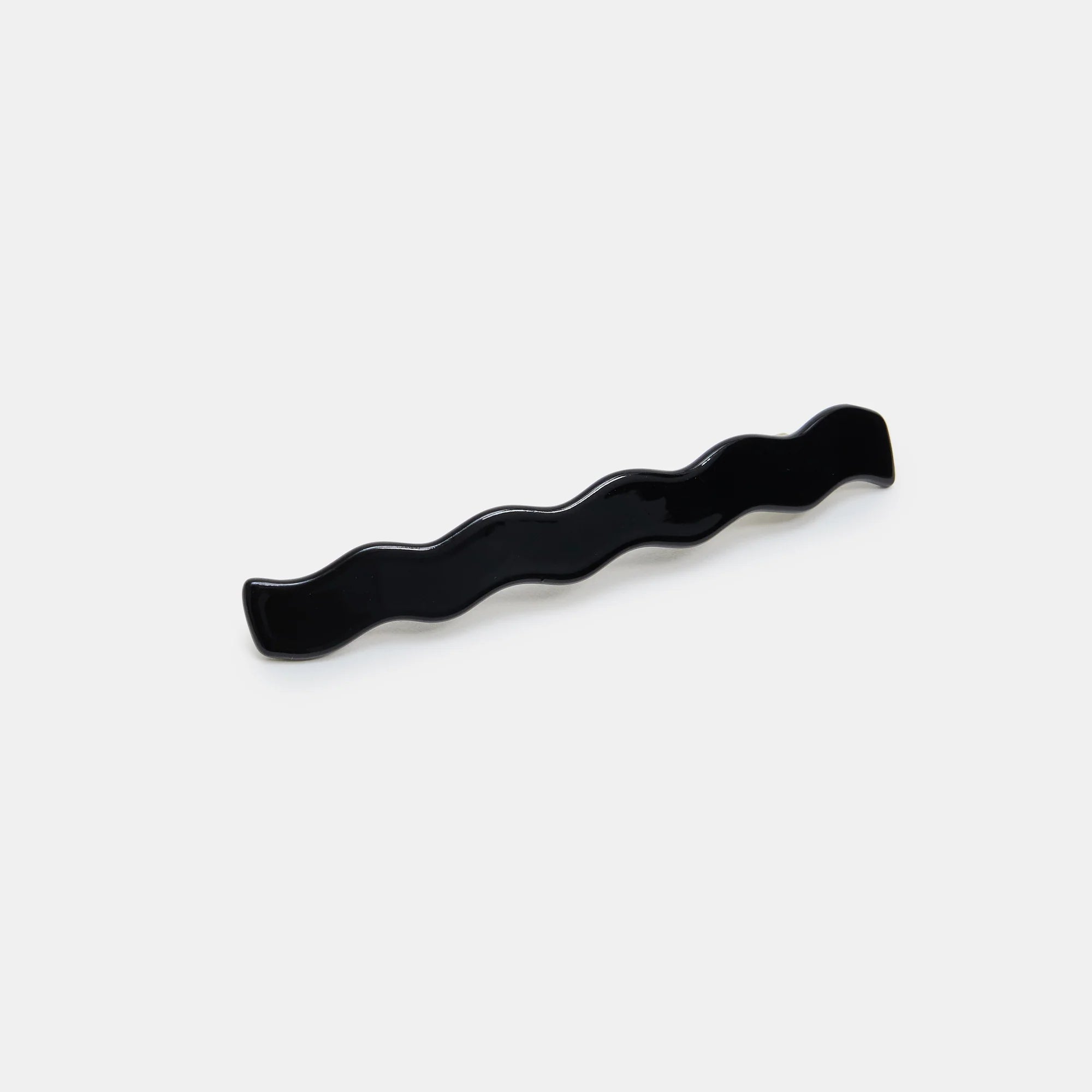 CHUNKS Skinny Wave Barrette in Black