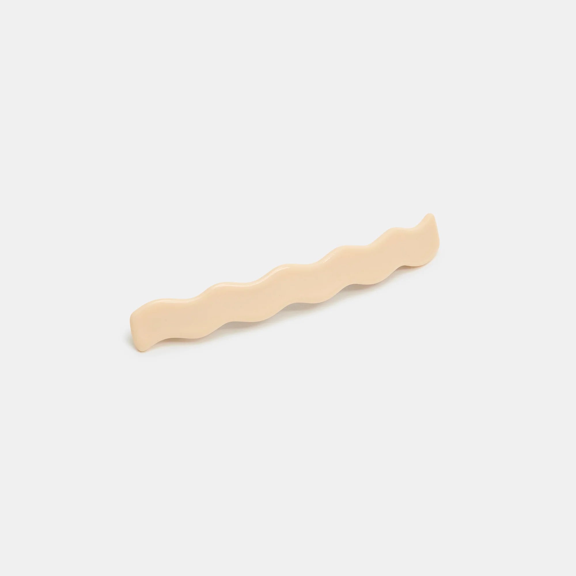 CHUNKS Skinny Wave Barrette in Cream