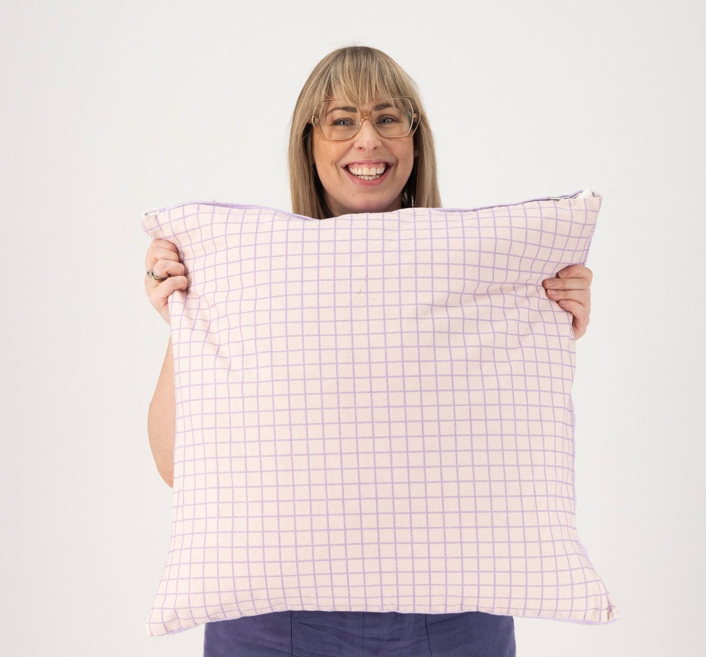 WINNIE & OSLOWINNIE & OSLO Throw Cushion in Pastel Check with InsertPreston Apothecary