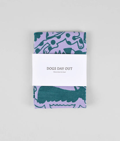 WrapWrap - 'Dogs Day Out Lilac/Green' Tea TowelPreston Apothecary