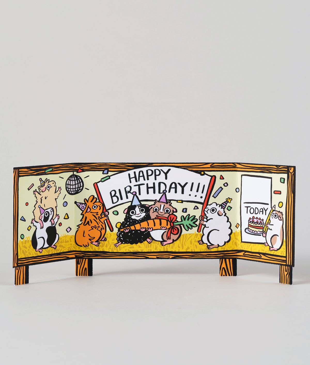 WrapWrap - 'Guinea Pig Surprise' Fold Out Kid's Birthday CardPreston Apothecary