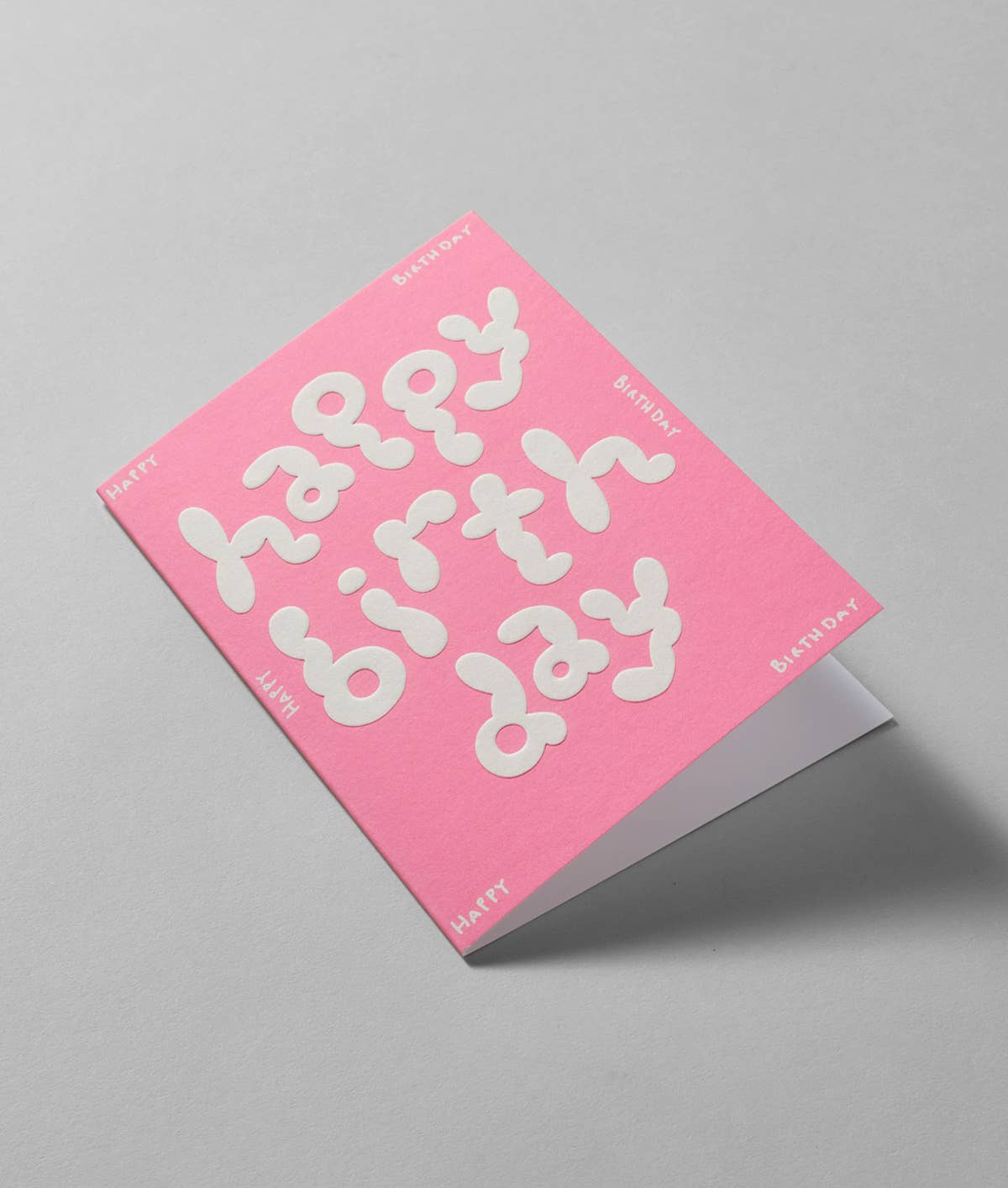 Wrap - 'Happy Birthday' Embossed Greetings Card