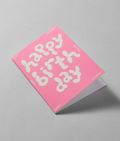 WrapWrap - 'Happy Birthday' Embossed Greetings CardPreston Apothecary