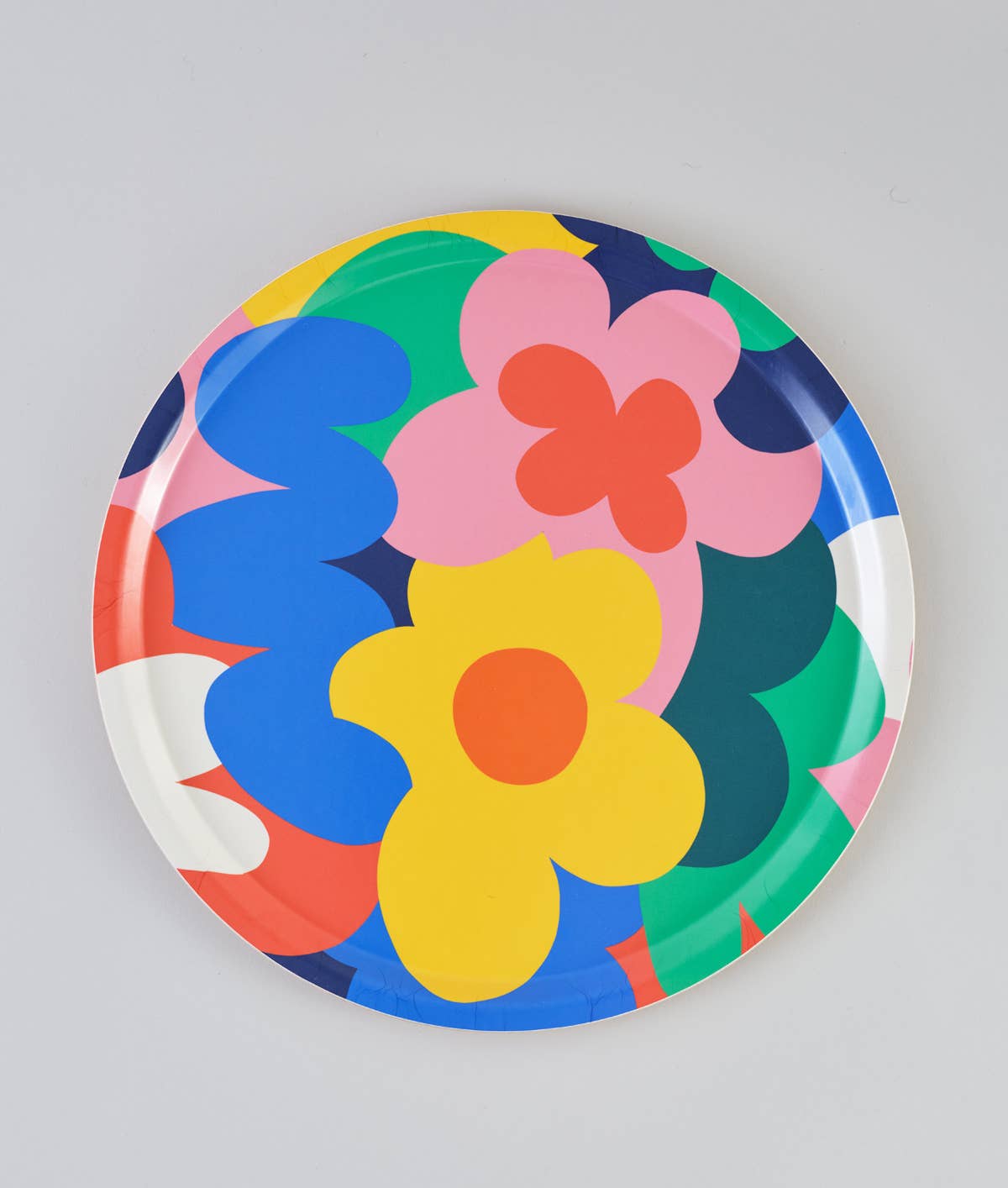 WrapWRAP MAGAZINE 'Floral Abstract' Round Art TrayPreston Apothecary