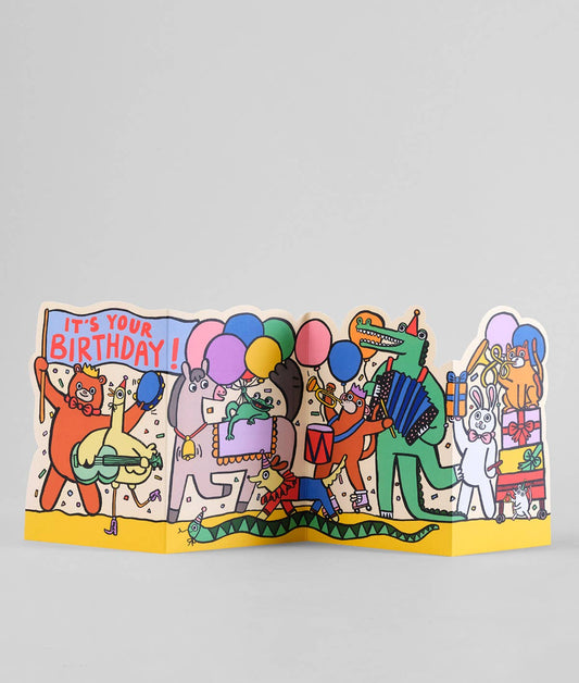 WrapWrap - 'Party Parade' Fold Out Kid's Birthday CardPreston Apothecary