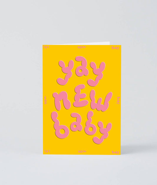 WrapWrap - 'Yay New Baby' Embossed Greetings CardPreston Apothecary