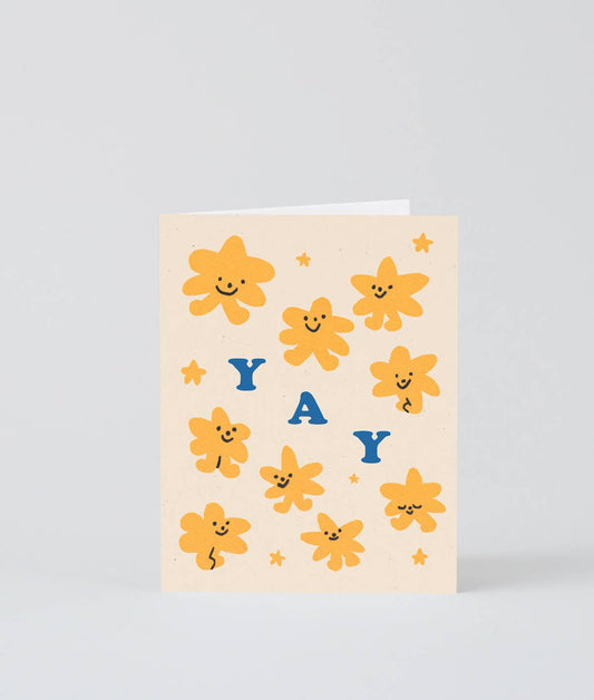 WrapWrap - 'Yay Stars' Kids Greetings CardPreston Apothecary